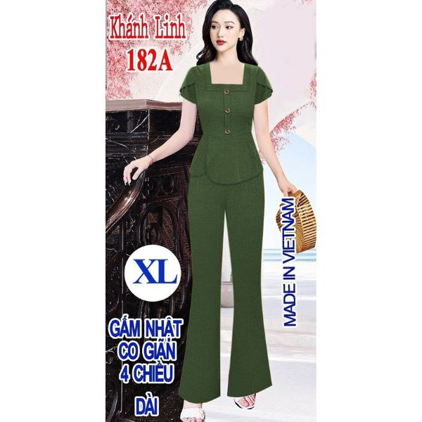 Đồ Nữ Quần Dài ống Bas Vải Gấm Nhật ( M 182a)