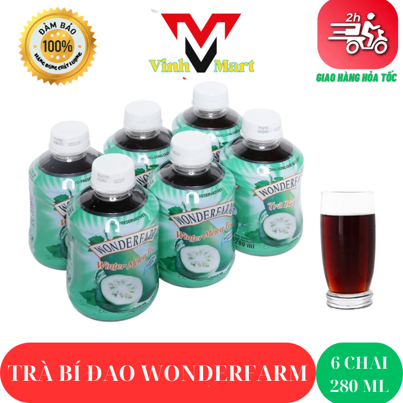 Trà bí đao 1 lốc 6 chai 280 ml - vinhmart