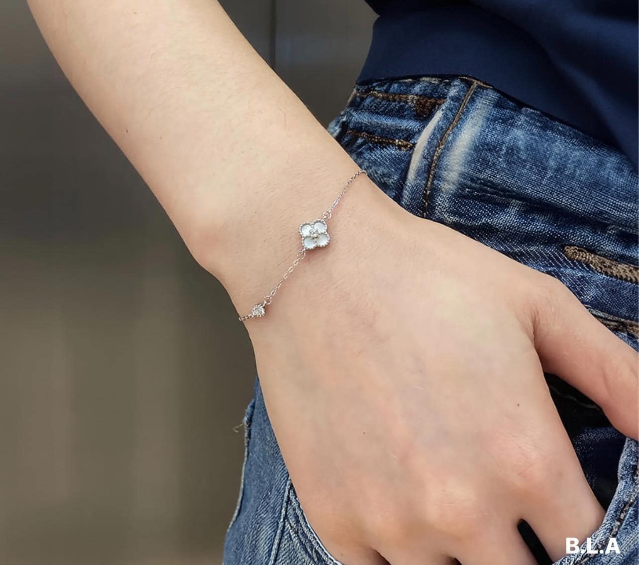 Lắc tay nữ thời trang chất liệu bạc s925 MS85t