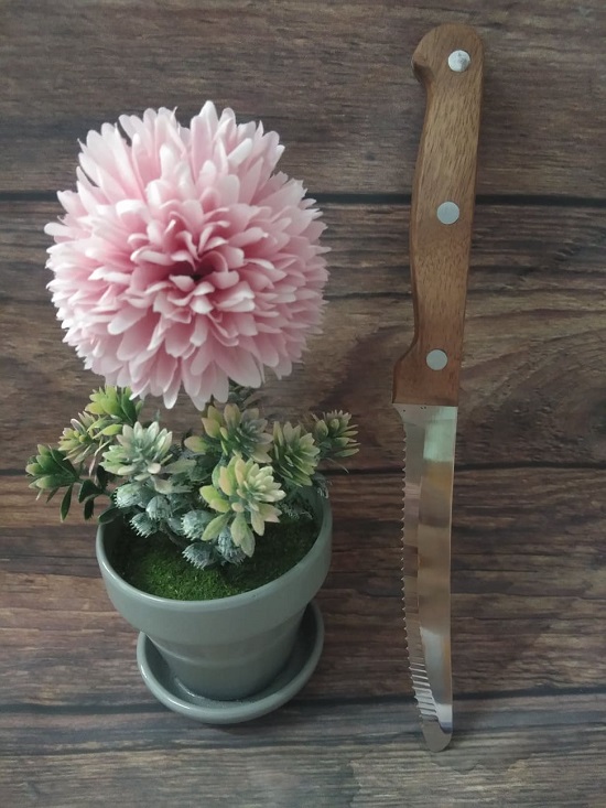 Dao Rọc Bánh Mì Cán Gỗ 21 Cm