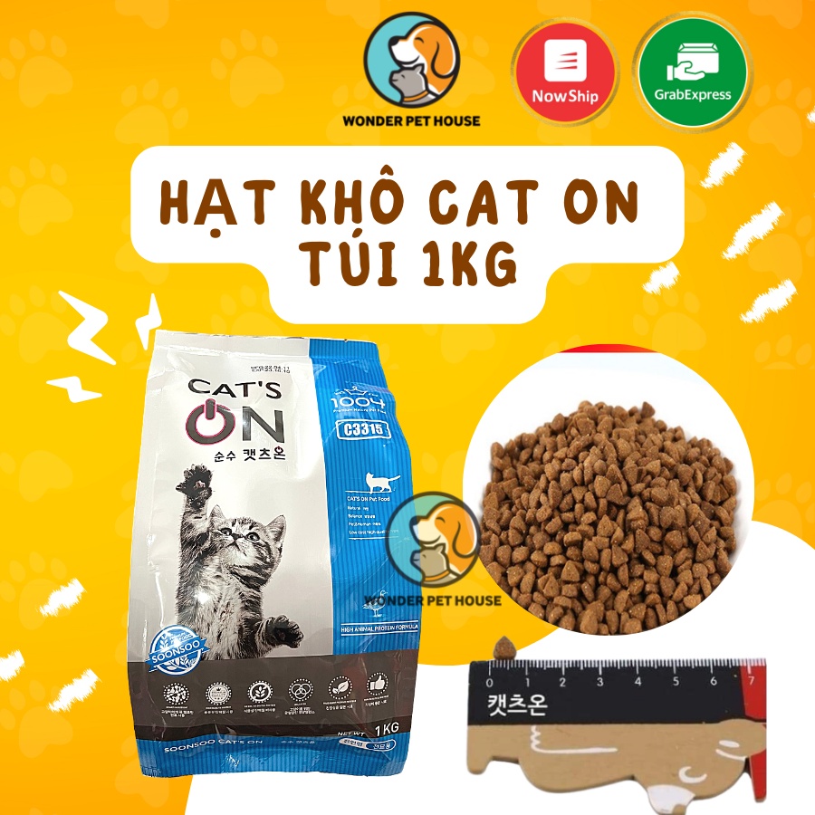 [Nguyên 1kg] Hạt Cho Mèo Cat's On Hàn Quốc Caton Catson