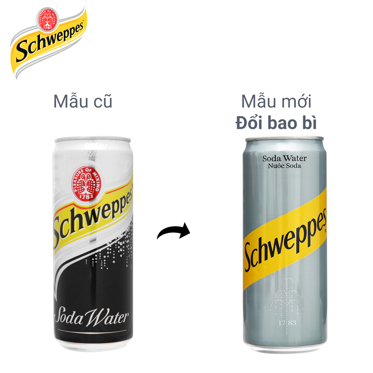 LỐC 6 LON NƯỚC SODA SCHWEPPES 320ML