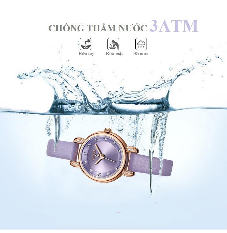 ĐỒNG HỒ NỮ JA-1086D JULIUS HÀN QUỐC DÂY DA -ĐỎ