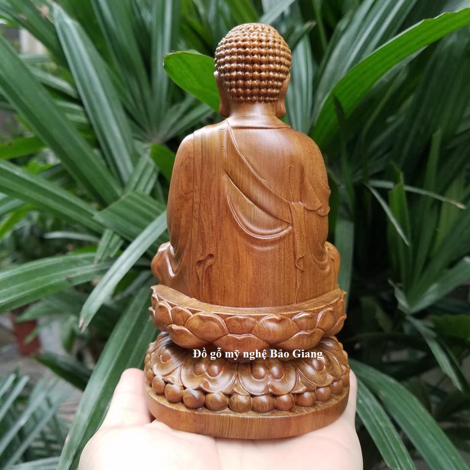 Tượng phật a di đà gỗ bách xanh
