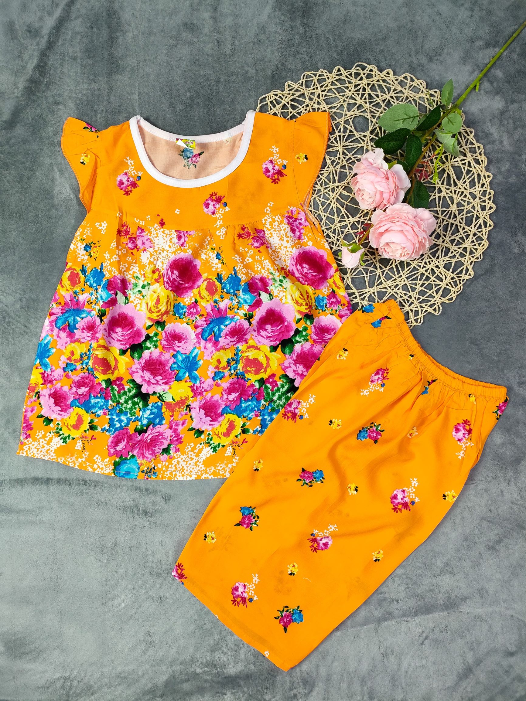 [HCM]Bộ Tole Tay Cánh Tiên Quần Lửng Bé (18-26kg)