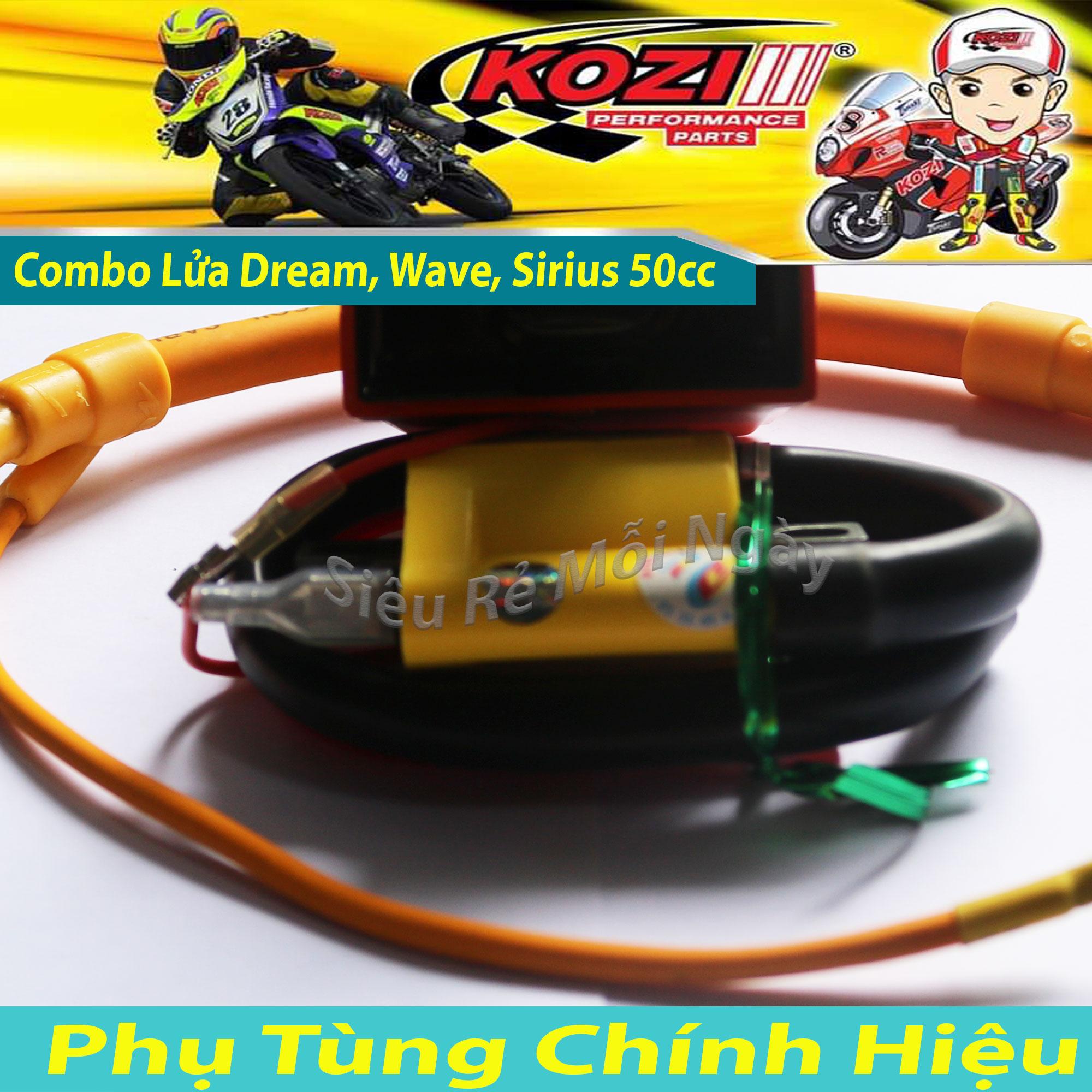[HCM]Combo IC Kozi và Mobin Sườn Kozi Độ Mở Tua Wave 100 Dream Sirius 50cc