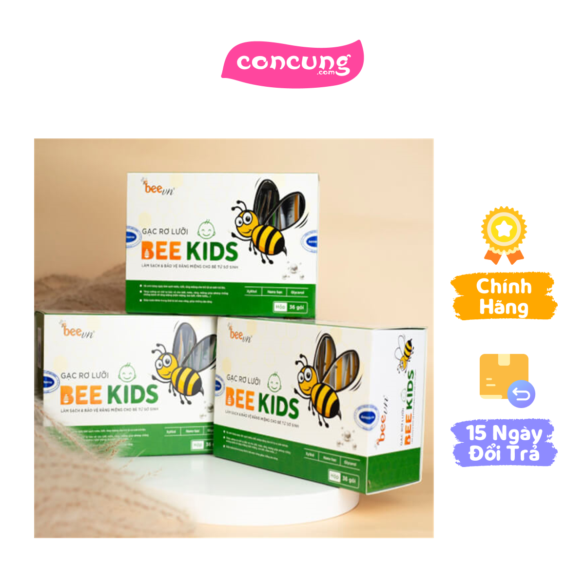 Gạc rơ lưỡi Bee Kids