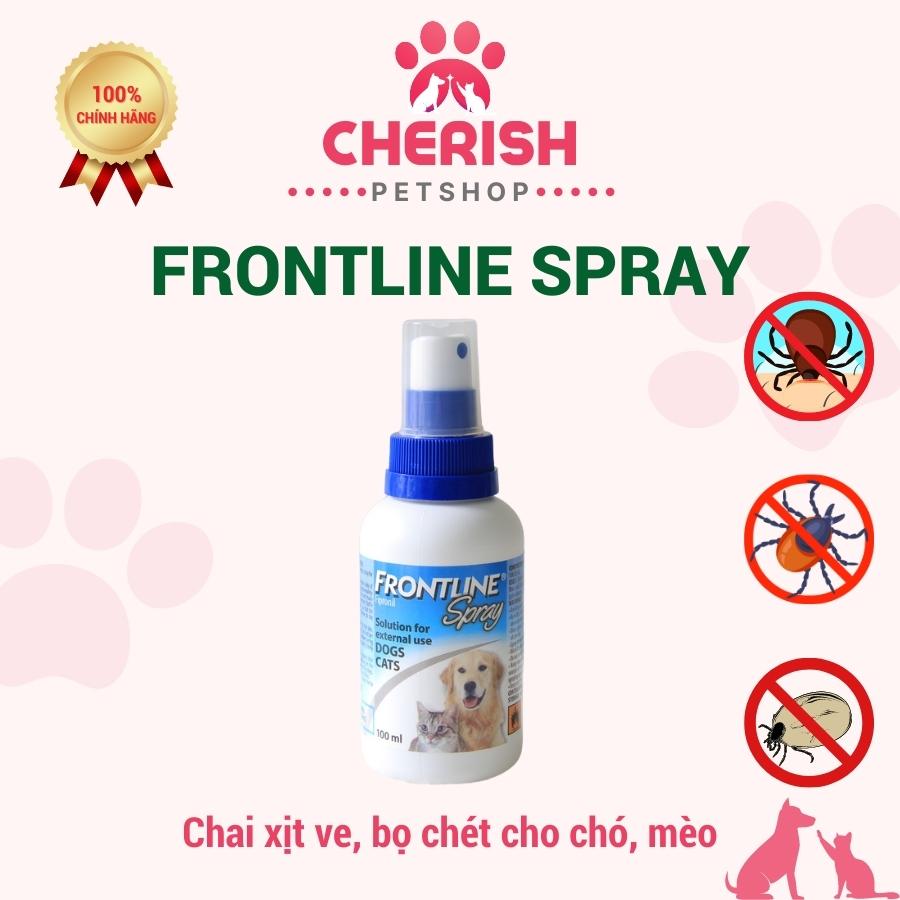 FRONTLINE Spray - phòng diệt ve rận bọ chét cho Chó Mèo 100ml PET UNIVERSE