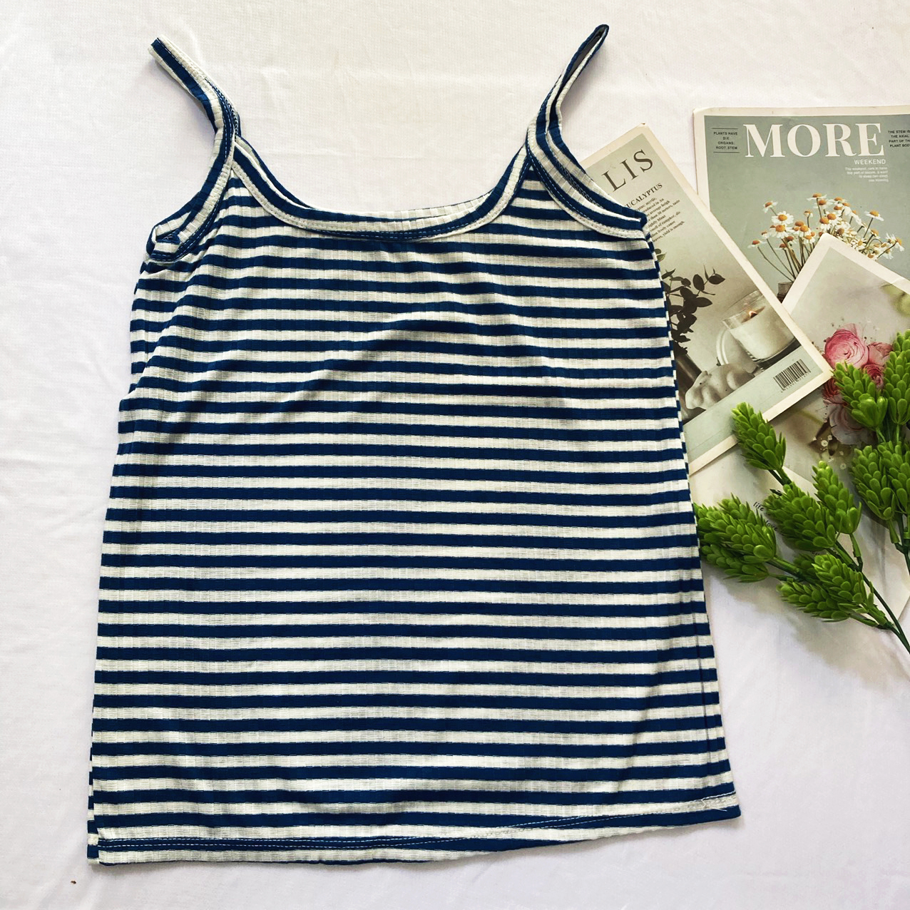 Pullover borip stripe 2 Wire from size from 30-35kg-for female-teen-shape hugging-AO32