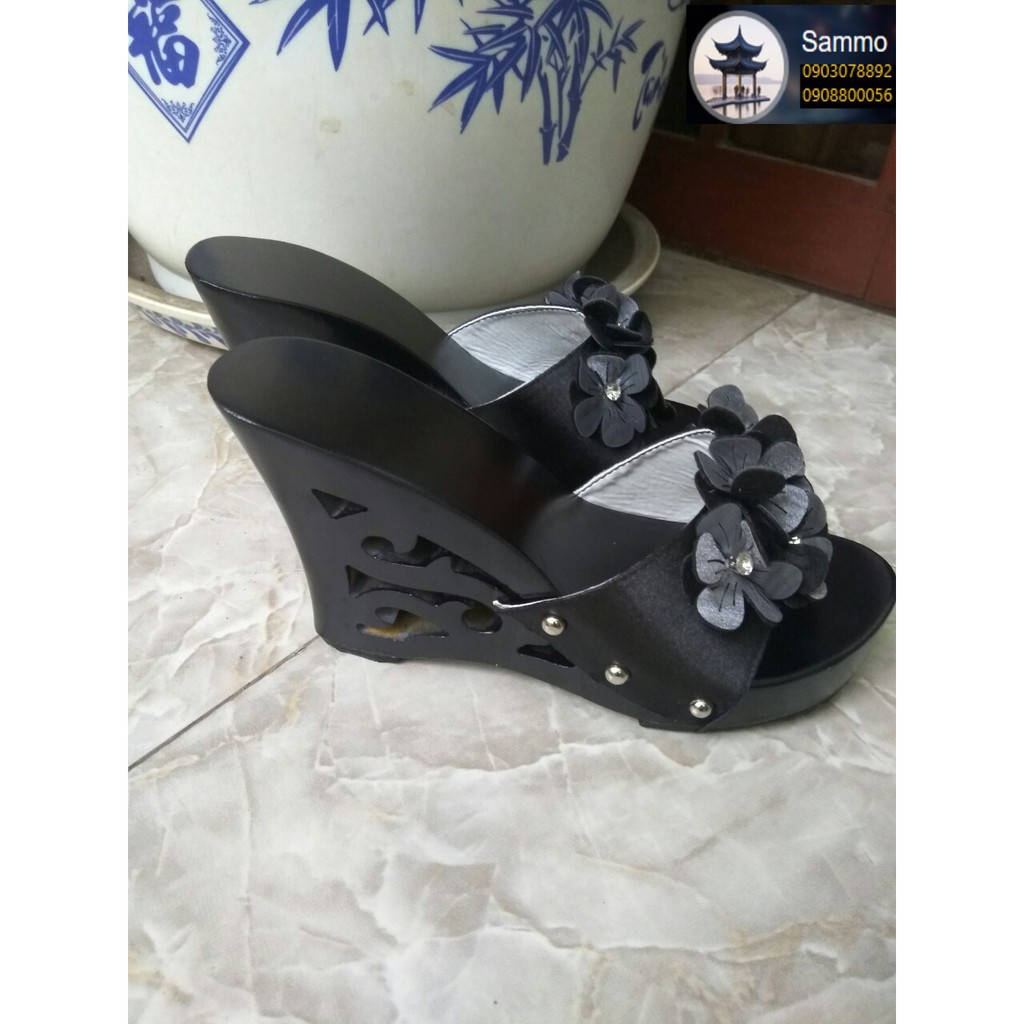 Guốc Gỗ Đế Xuồng 10 Phân