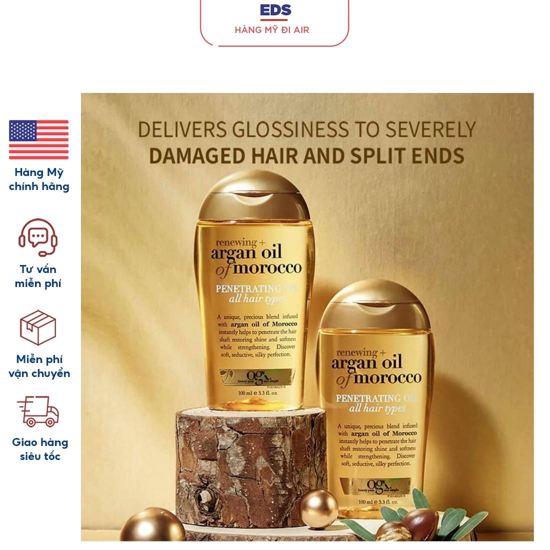 Dầu dưỡng tóc ogx renewing argan oil of morocco penetrating oil 100ml - eds hàng mỹ
