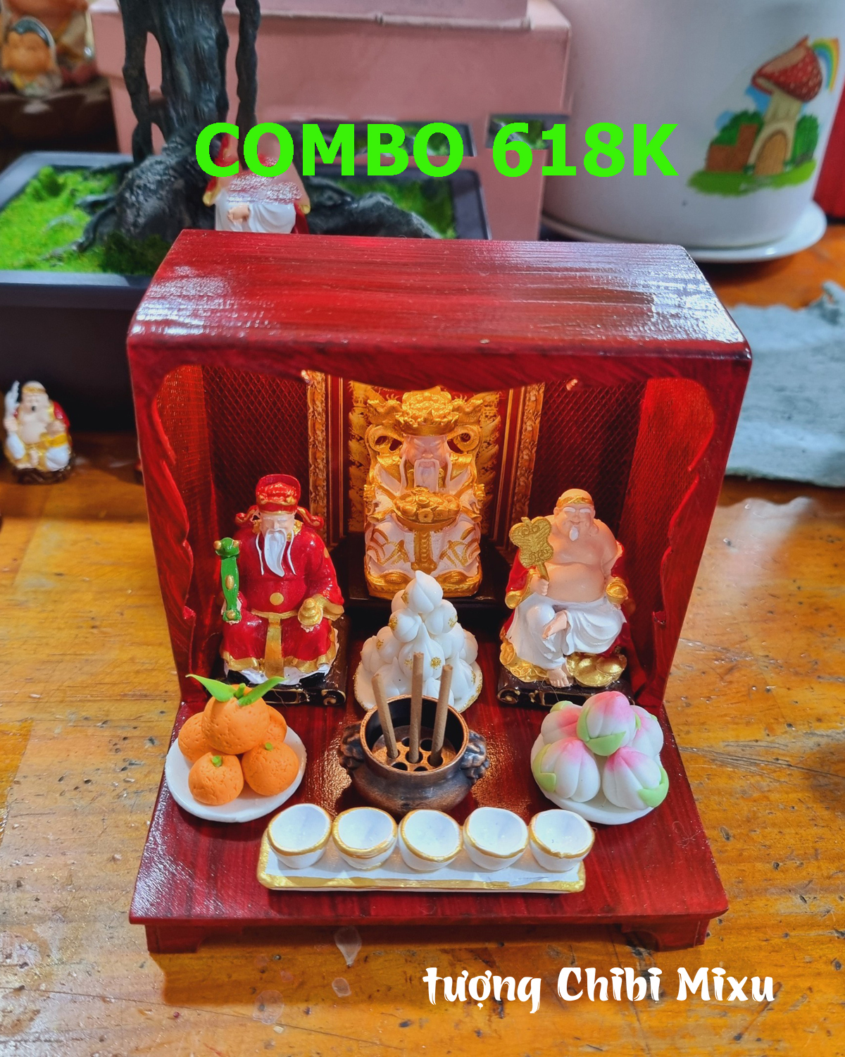 Bàn thờ Thần Tài Thổ Địa mini nhiều mẫu