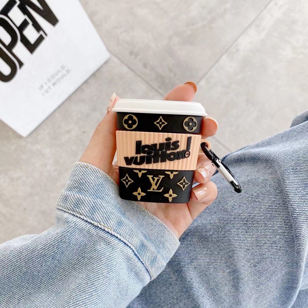 Case Airpod 1/2/pro Hình Ly Coffee LV