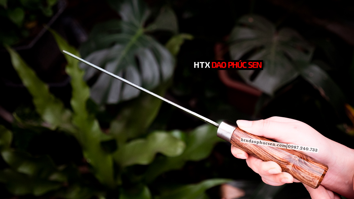 Dao chặt gà nhíp xe rèn thủ công - G04