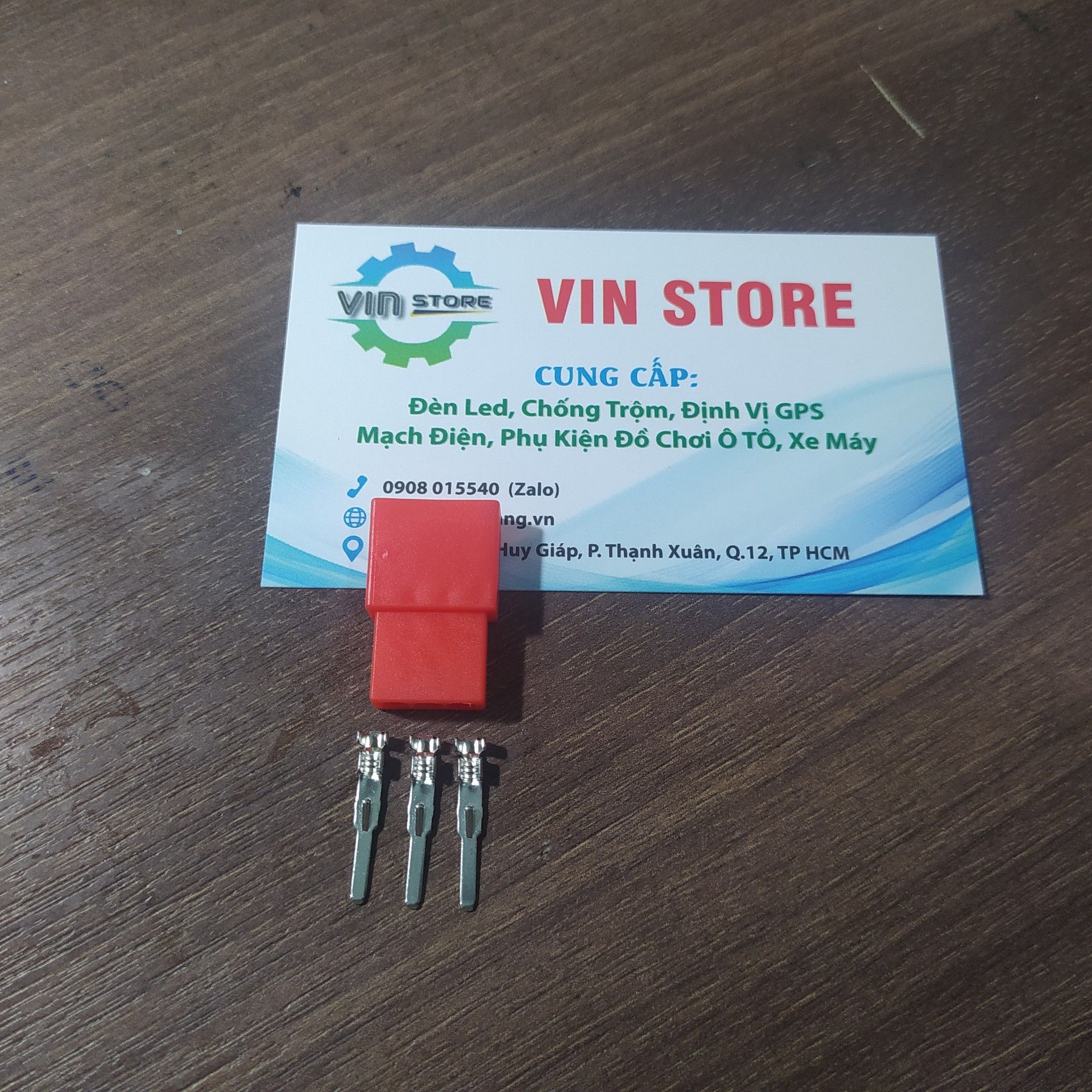 10 Bộ Jack + Cos 3P 2.2mm đỏ cho xe máy (10 bộ/ 1 bịch)