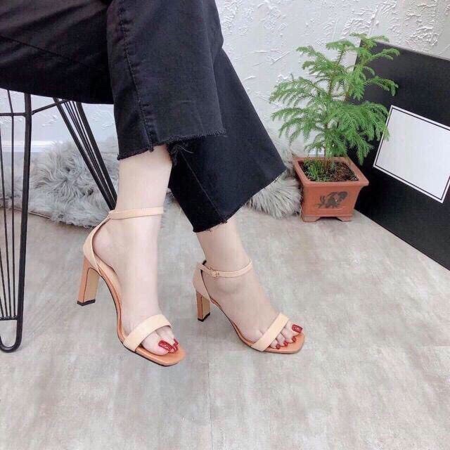 (giá tốt) Giày cao gót 7 phân quai ngang