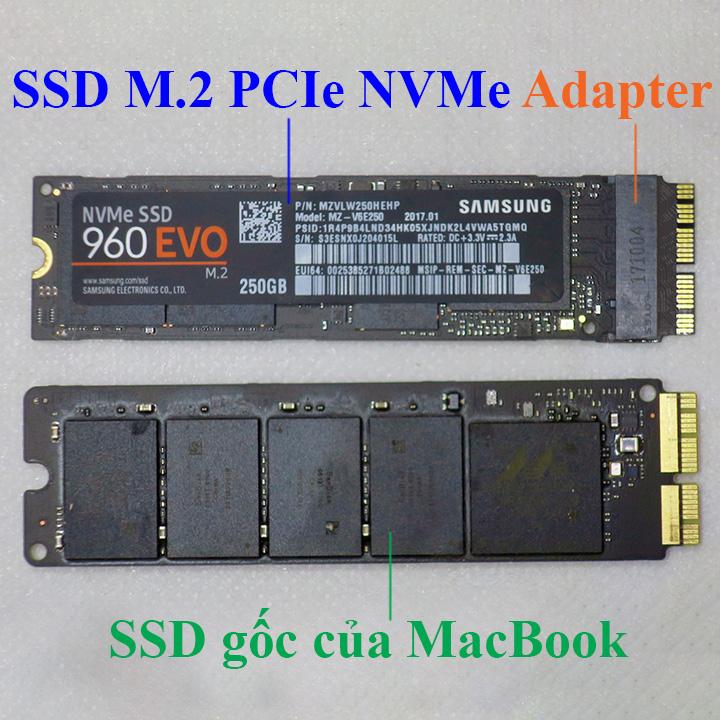 Adapter gắn SSD M.2 PCIe NVMe cho MacBook 2013-2017 - MA05