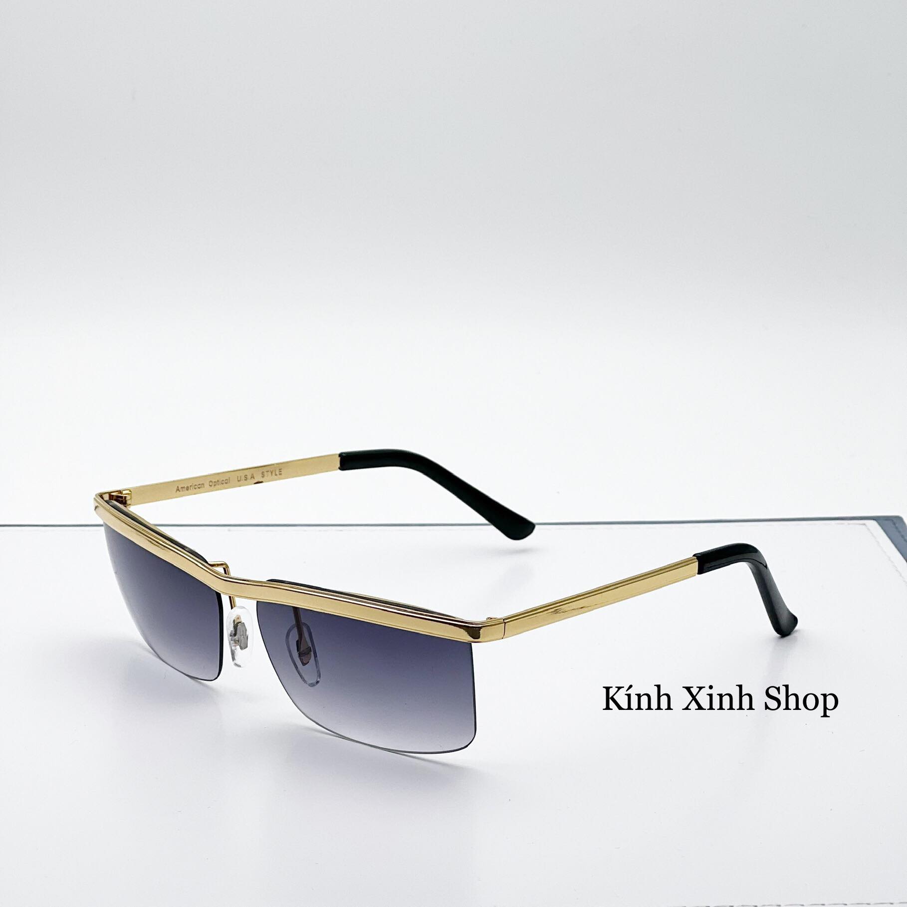 Kính mát Nam Nửa viền Solex Sống trâu