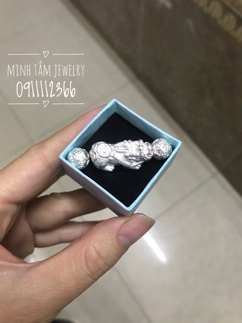 Combo tỳ hưu bạc và bi cầu kim tiền bạc
