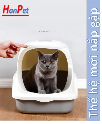 HP- Nhà vệ sinh cho mèo Size lớn (có 5 loại ) tặng kèm xẻng (màu ngẫu nhiên) / nha ve sinh meo / khay đựng cát mèo / cat ve sinh meo / hop dung cat meo / nha meo / long meo /
