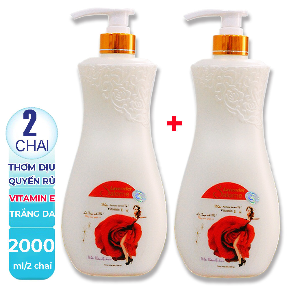 Combo 02 chai x 1000ml _ sữa tắm thơm trắng da salome 1000ml