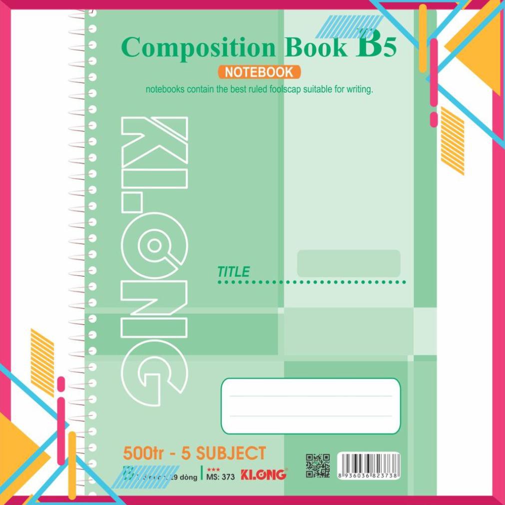 Sổ lò xo KLONG 500 trang, 5 subject; MS: 373