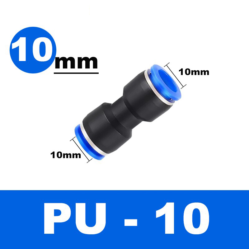 Đầu Nối Nhanh Cắm Ống Phi 4 6 8 10 12 - Combo 10