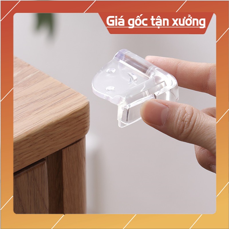 [ GIÁ GỐC TẬN XƯỞNG ] Bộ 4 Miếng bọc góc bàn, che cạnh bàn, bọc góc, tủ, gường, nẹp góc SILICON trong suốt chống va đập, Bộ 4 miếng bịt góc bàn vuông, set 4 miếng bịt góc bàn Silicon an toàn cho bé