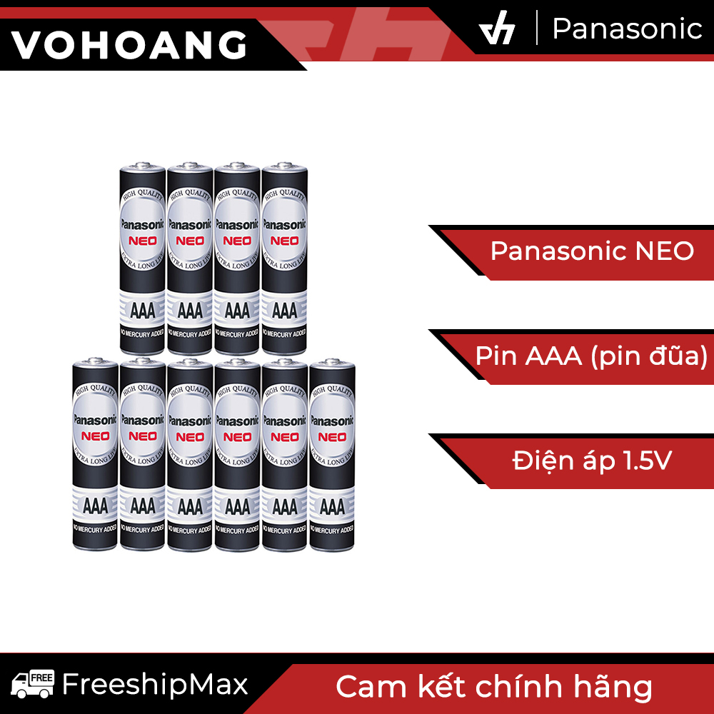 Bộ 10 pin aaa panasonic r03nt