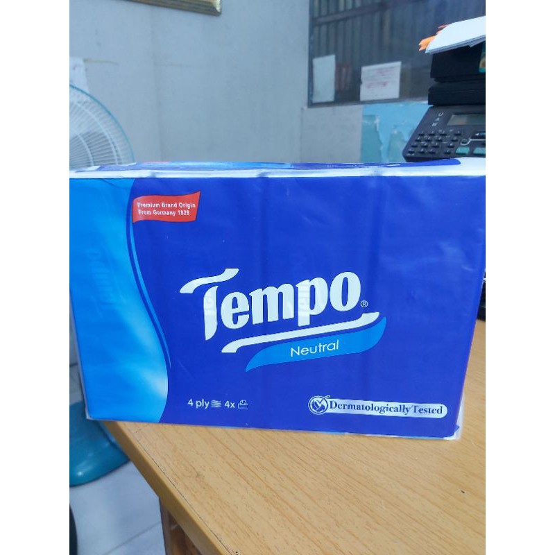 Khăn giấy Tempo gói rút hương bạc hà, không mùi