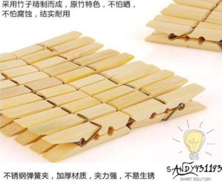 [HCM]Bộ 20 Kẹp Gỗ Trúc