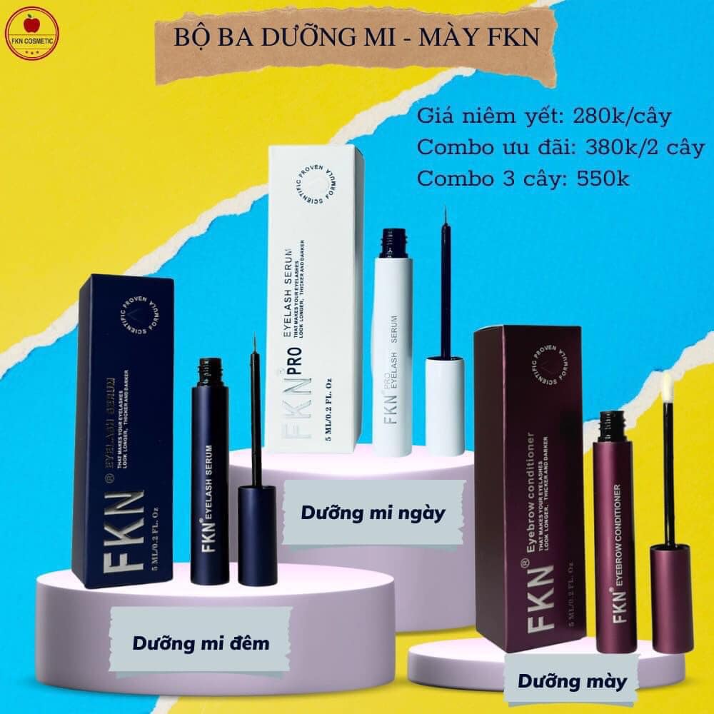 Combo bộ 3 dưỡng lông mi & lông mày KFN