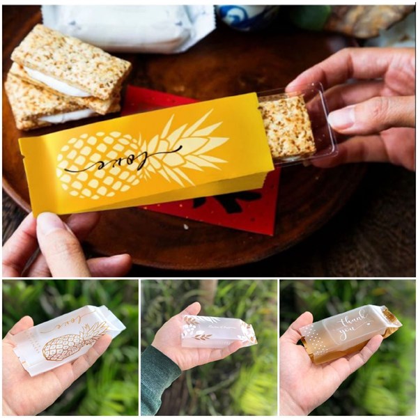 Túi đựng bánh quy quả dứa set 100 cái