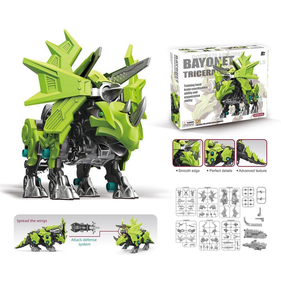 Đồ Chơi Lắp Ráp Thú Vương Đại Chiến Zoids Khủng Long Tyrannosaurus rex Triceratops mammoth