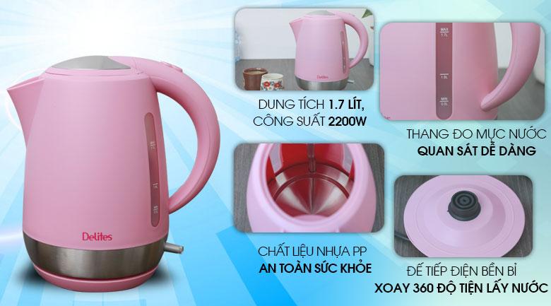 Ấm siêu tốc Delites ST17P03 1.7L