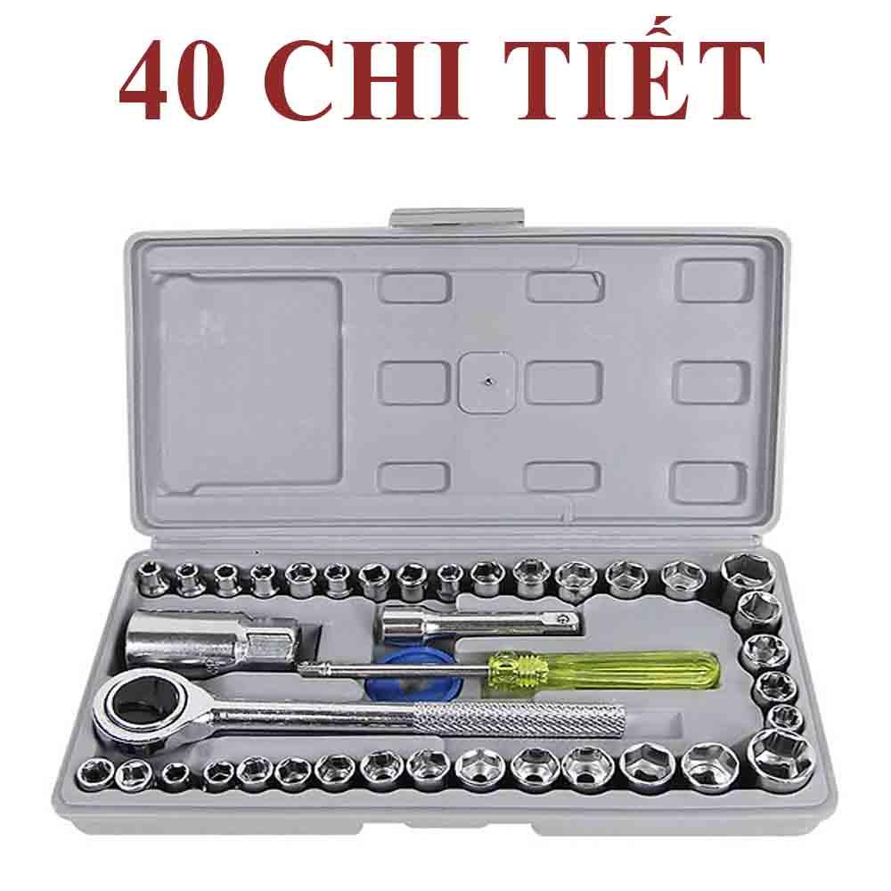 Bộ khẩu xiết ốc , mở vít Bugi 40 chi tiết