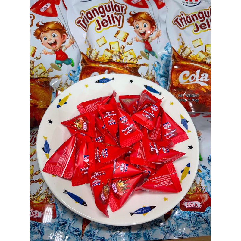 1kg triangle jelly candy HM fruit mix delicious taste-snacks