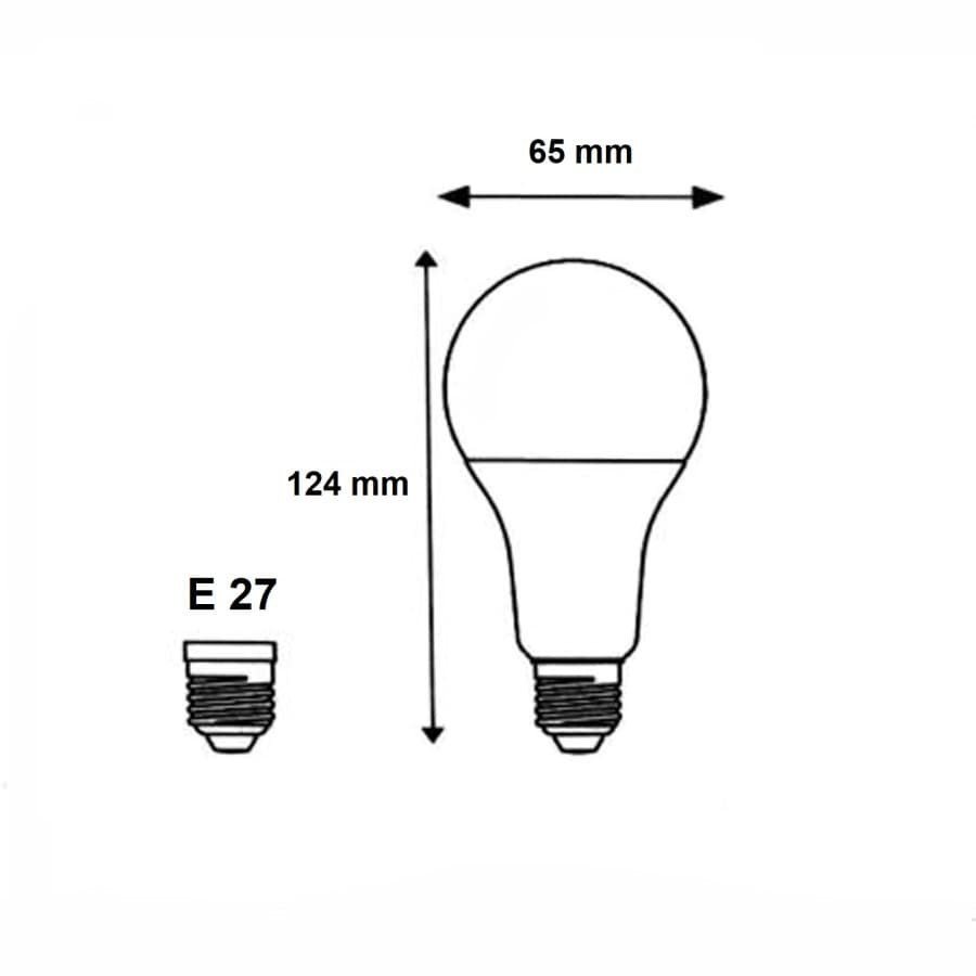 Bóng đèn led búp A65 12W đui E27
