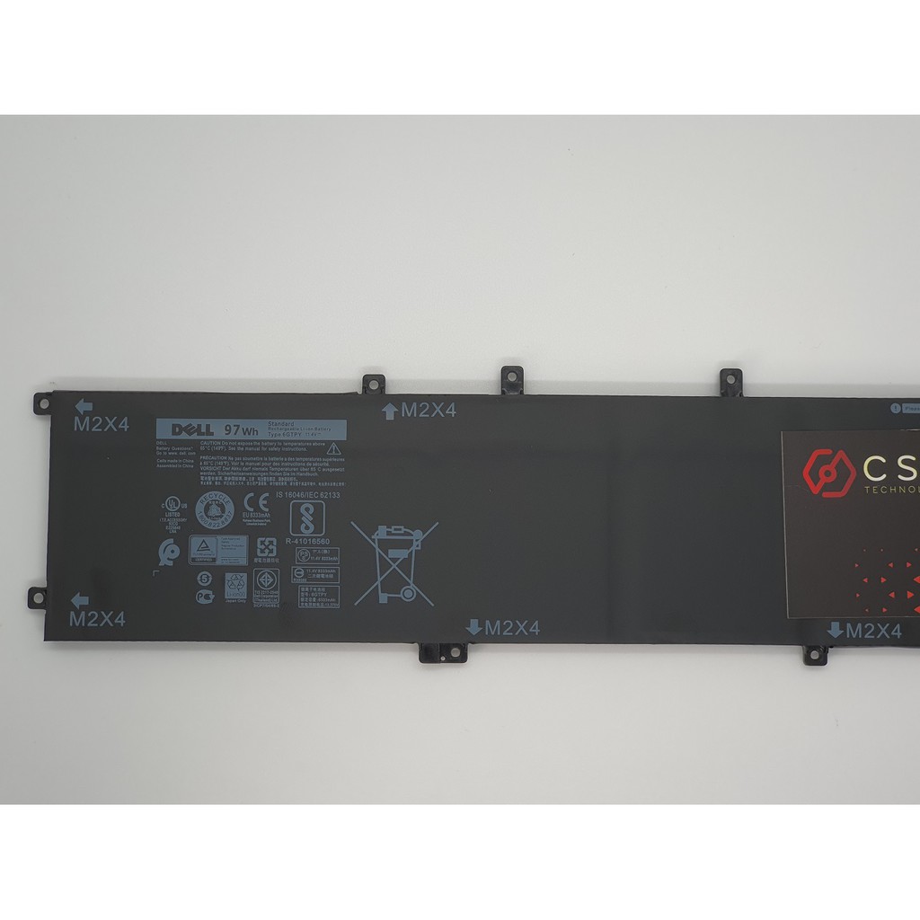 [HCM]Pin cho Laptop Dell XPS 15 9550 9560 9570 Dell Precision 5510 5520 Dell Inspiron 7590Mã Pin 6GTPY Loại 97WH - Hàng New Box