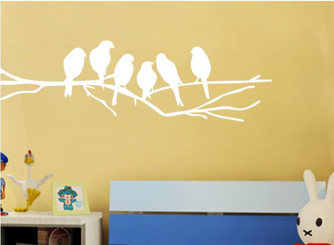 [HCM]Decal trang trí Cành Cây Chim Đen và Chim Trắng