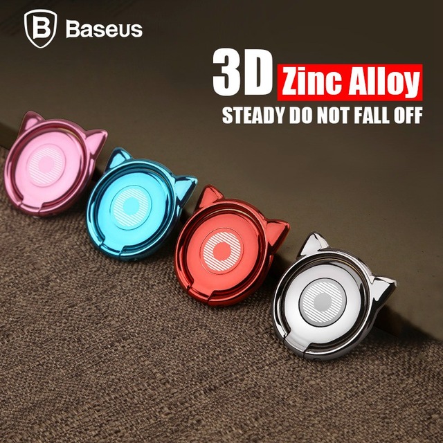 Giá đỡ hít điện thoại iring cao cấp Cute Cat Ear Ring