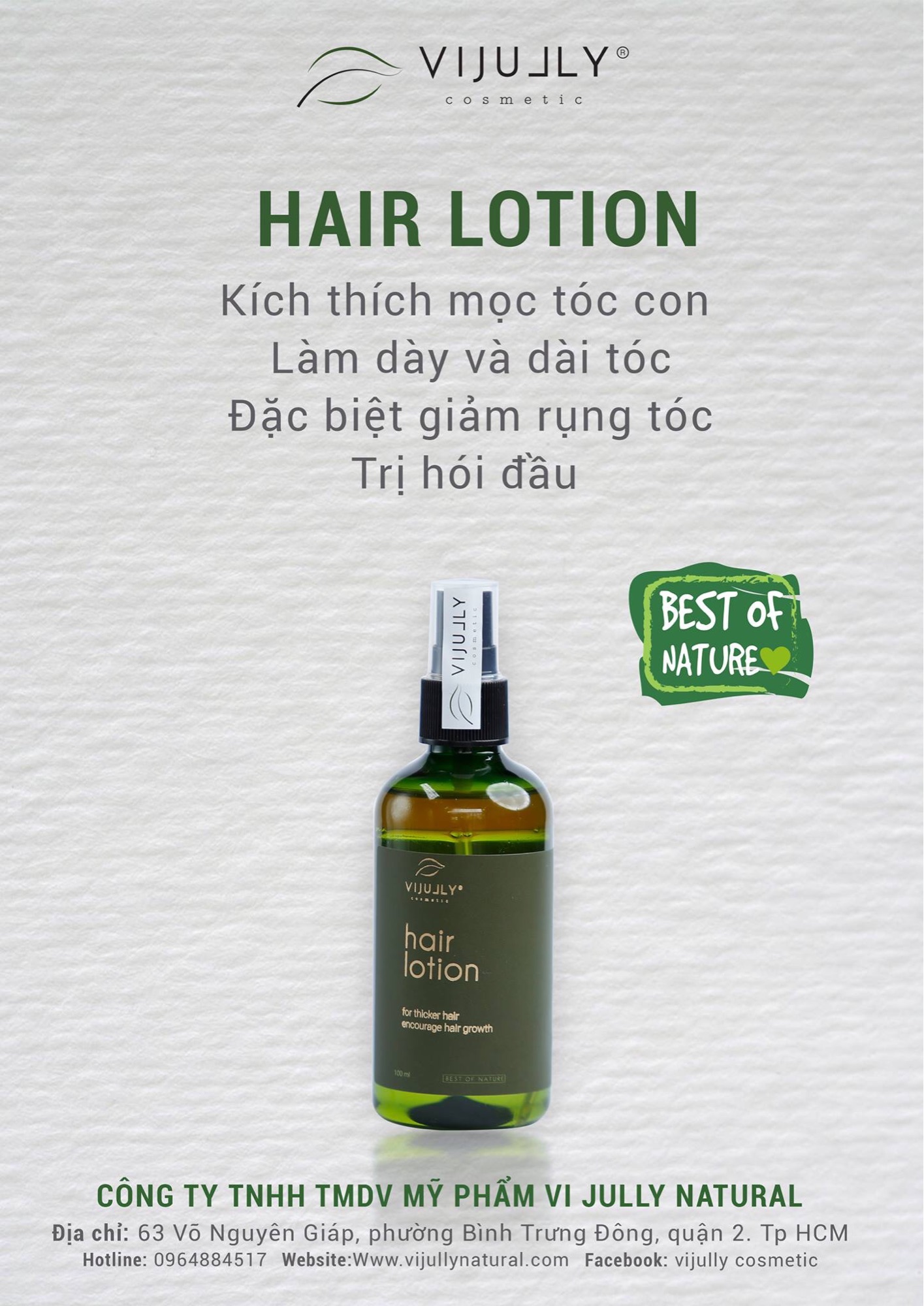 Tinh Dầu Bưởi ViJully Ngăn Rụng Tóc