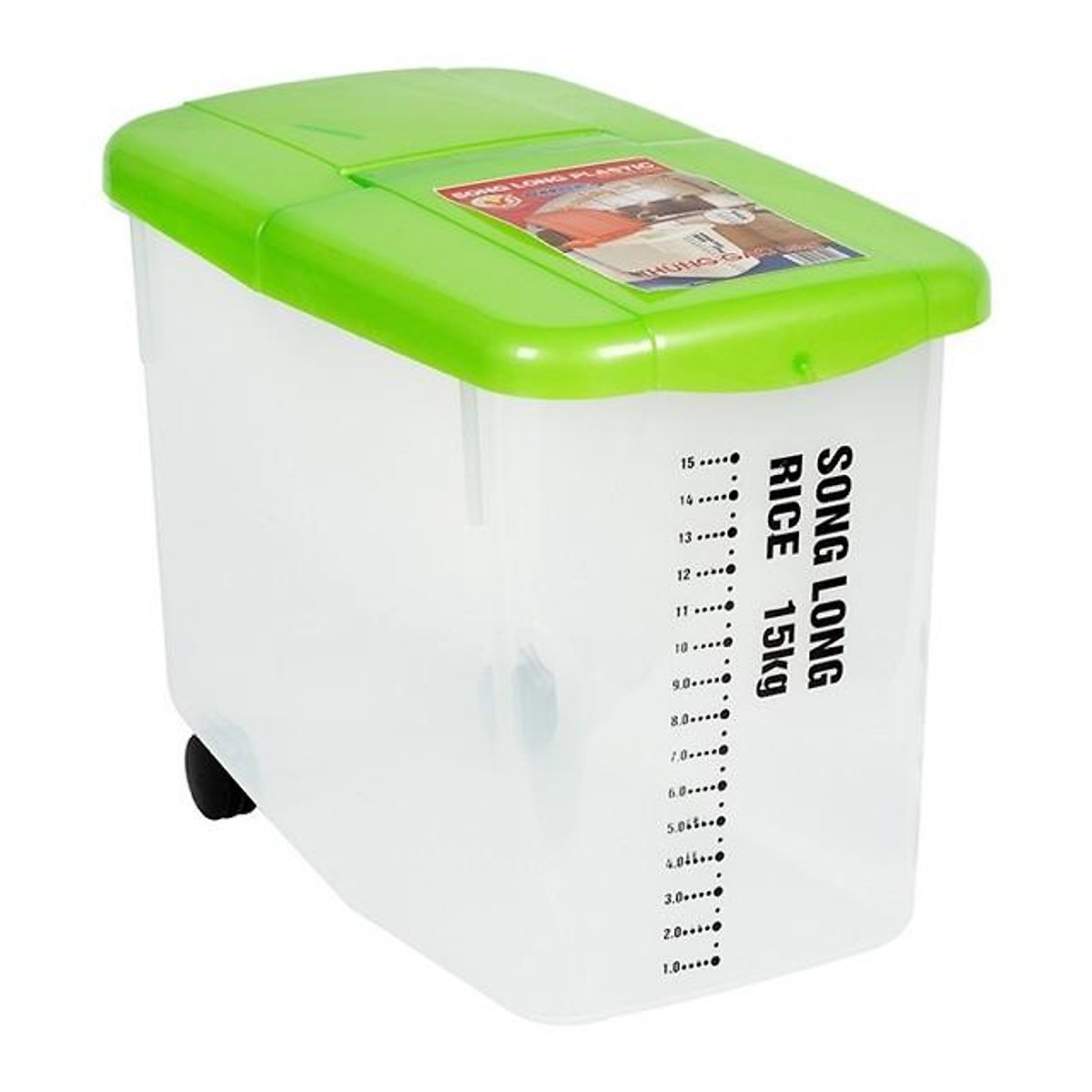 THÙNG GẠO 10KG CÓ BÁNH XE