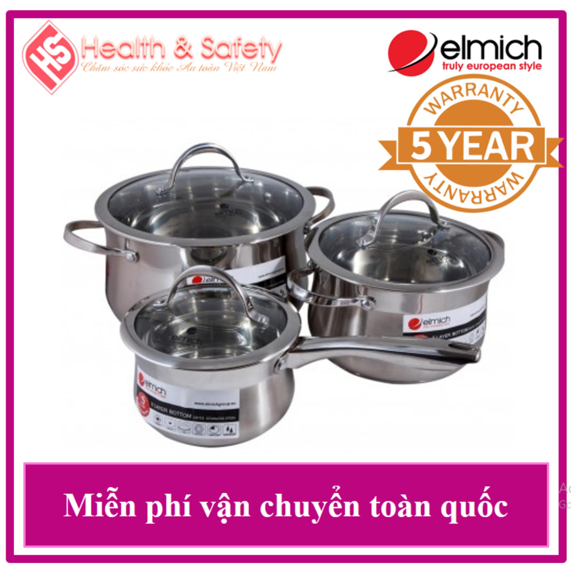 Bộ Nồi Và Quánh Inox Cao Cấp Elmich IBIZA EL0124 - Bảo Hành 5 Năm