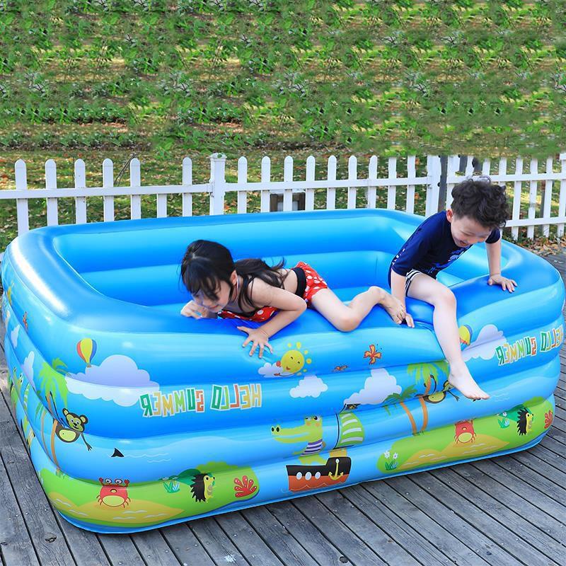 Bể Bơi Cho Bé 2 Tầng 1m20,1m3,1m5 LOẠI DÀY - Bể Bơi Phao, Bể Bơi Cho Bé