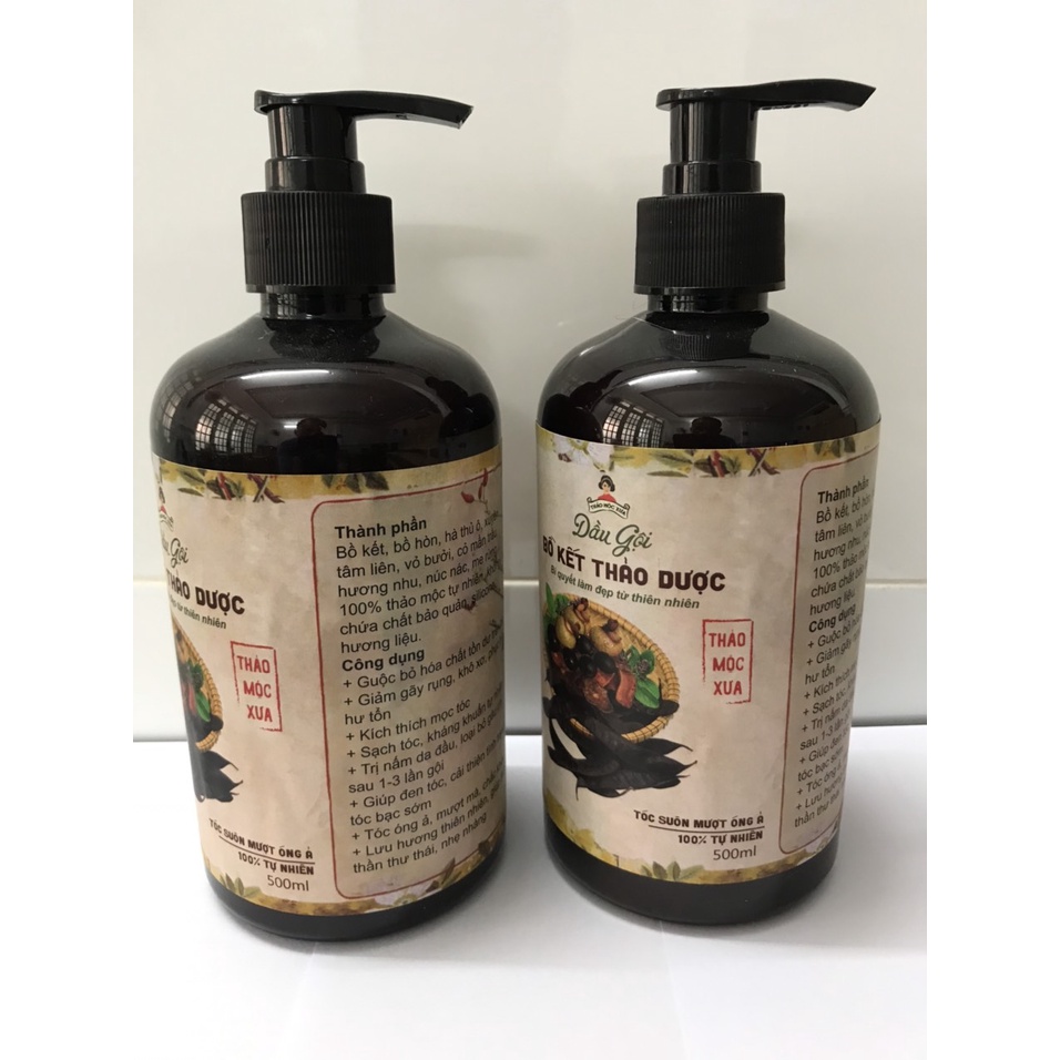 Dầu Gội Bồ Kết Thảo Mộc 500ml Sạch Gàu