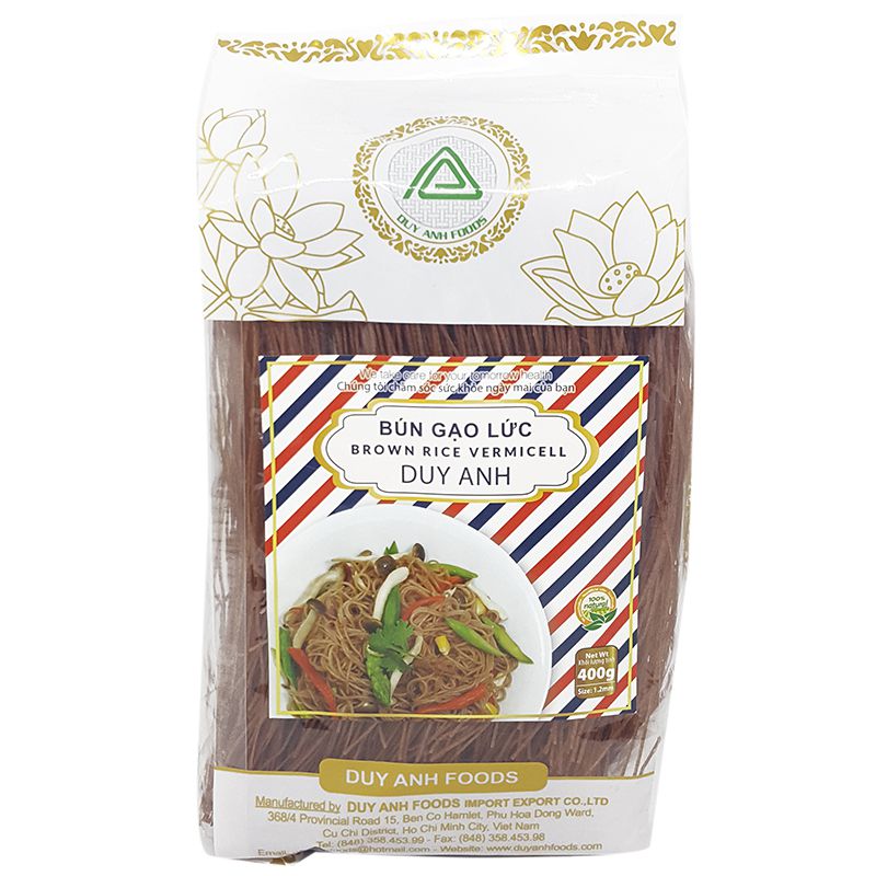 Bún gạo lức đỏ thực dưỡng cao cấp 400gram - Bún khô gạo lức ăn kiêng - Bún gạo lức Duy Anh