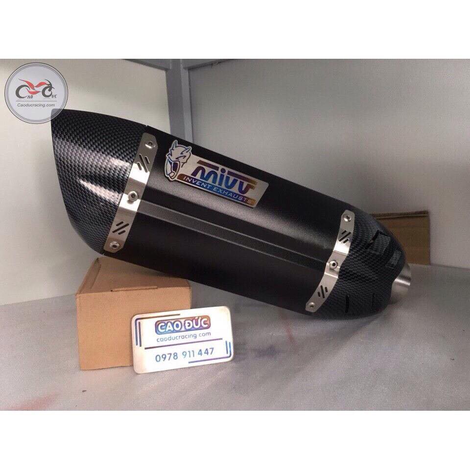 Pô mivv - Logo Titanium - chưa cổ pô