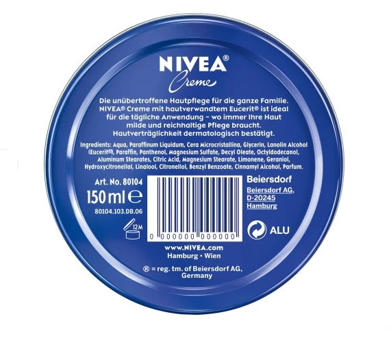 Kem dưỡng da giữ ẩm Nivea Creme 150ml - Đức