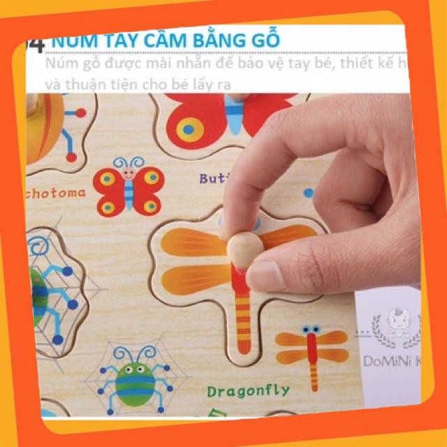 Bảng gỗ ghép hình học tập cho bé ( có núm gỗ , hình chữ cái, số đếm, phương tiện, động vật,...)